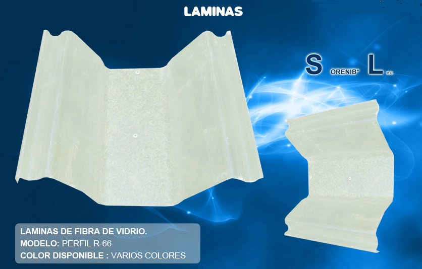 Laminas de Fibra de Vidrio R66